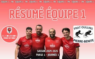 CL COURNON 1 VS OULLINS 1 JOURNÉE 1 PHASE 1