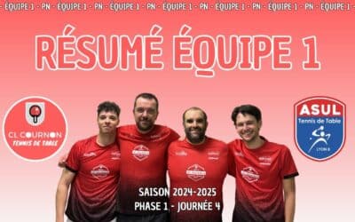CL COURNON 1 vs ASUL 2 LYON 8  Journée 4 Phase 1