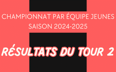 CHAMPIONNATS JEUNES TOUR N°2