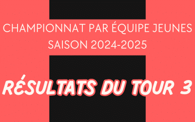 CHAMPIONNAT JEUNES TOUR N°3