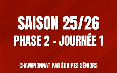 Saison 2025/2026 : Phase 2 – Journée 1