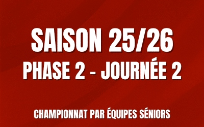 Saison 2025/2026 : Phase 2 – Journée 2