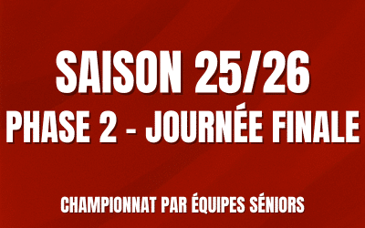 Saison 2025/2026 : Phase 2 – Journée Finale