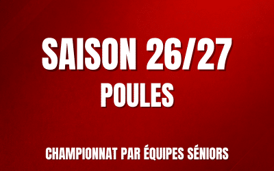 Poules Championnat par équipes – Saison 2026/2027
